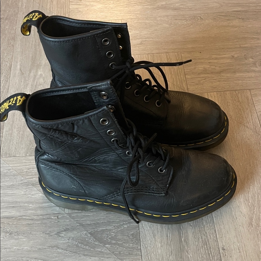 Black Leather Lace-Up Doc Marten Boots